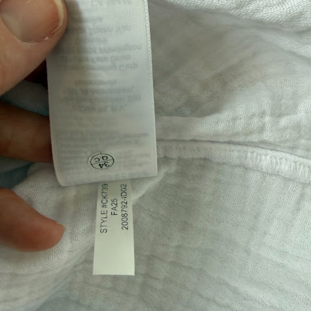 J.Crew White Gauze Puff Sleeve Peasant Blouse Cottagecore Top Size M - Picture 13 of 13